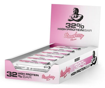 32% High Protein Bar, Strawberry - 12 x 60g - Vitax.ro