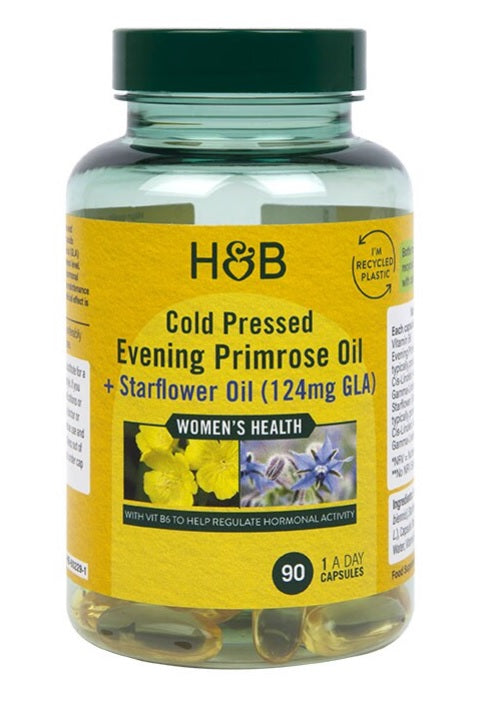 Cold Pressed Evening Primrose Oil + Starflower Oil - 90 caps - Vitax.ro