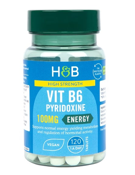 High Strength Vitamin B6, 100mg - 120 vegan tablets - Vitax.ro