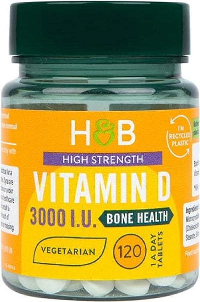 High Strength Vitamin D, 3000 IU - 120 tablets - Vitax.ro