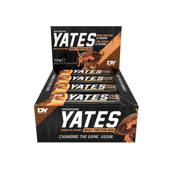 Yates Protein Bar, Chocolate Caramel - 12 x 60g - Vitax.ro