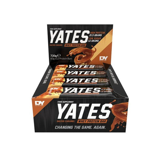 Yates Protein Bar, Salted Caramel - 12 x 60g - Vitax.ro